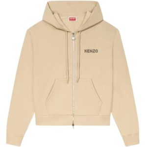 Kenzo, Dames, Sweatshirts & Hoodies, Beige, Maat: S Katoen,