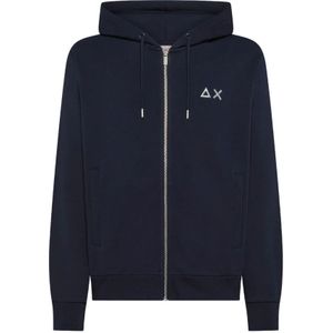 Sun68, Heren, Sweatshirts & Hoodies, Blauw, Maat: M