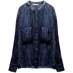 Dorothee Schumacher, Dames, Blouses & Shirts, Blauw, Maat: M Zijde,