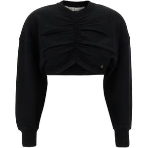 Palm Angels, Dames, Sweatshirts & Hoodies, Zwart, Maat: XS Katoen,