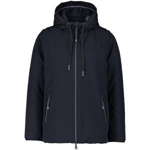 Betty Barclay - Leren Jas - Blauw - Dames - Omkeerbaar - Capuchon