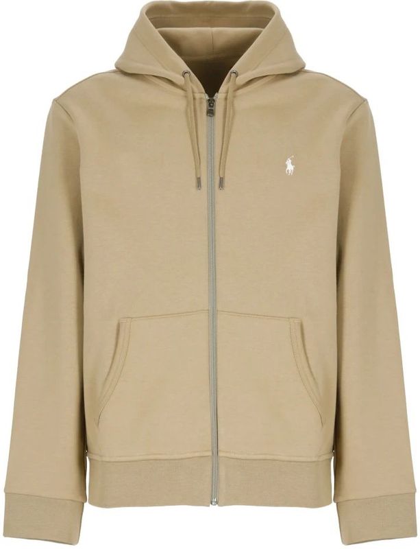 Polo Ralph Lauren - Sweatvest - Donkerbeige - Met Capuchon - Lange Mouw