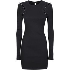 Dion Lee, Dames, Jurken, Zwart, Maat: M Katoen,