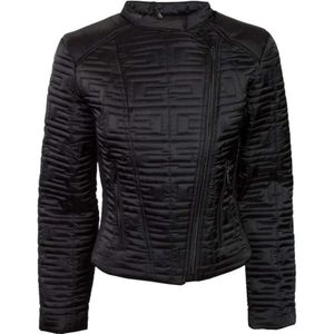 Guess, Dames, Jassen, Zwart, Maat: XS Leer,