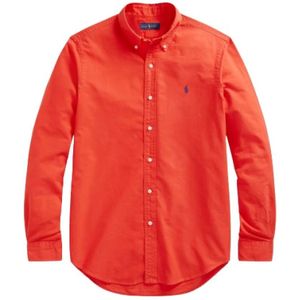 Polo Ralph Lauren, Heren, Overhemden, Rood, Maat: M Katoen,