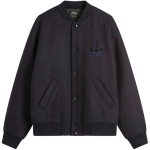 A.p.c., Heren, Jassen, Blauw, Maat: M Wol,