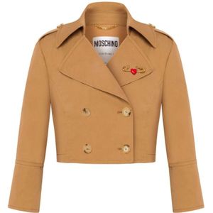 Moschino, Dames, Jassen, Bruin, Maat: XS Katoen,