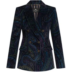 Etro, Dames, Jassen, Blauw, Maat: S Corduroy,