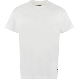 Jil Sander, Heren, Tops, Wit, Maat: S Katoen,