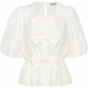 Karen by Simonsen, Dames, Blouses & Shirts, Wit, Maat: XL Nylon,