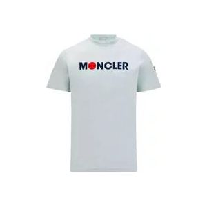 Moncler J1 091 8C00008 829Hp 870C Katoenen T-shirt , Green , Heren , Maat: XL