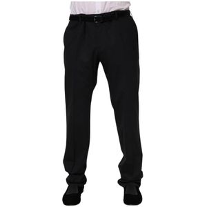 Dolce & Gabbana, Heren, Broeken, Zwart, Maat: XL Wol,
