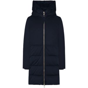 Duno, Dames, Mantels, Blauw, Maat: 2XS Wol,