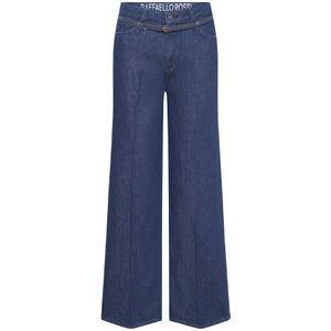 Raffaello Rossi - Jeans - Blauw - Wide-leg - High-waist