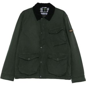 Barbour, Heren, Jassen, Groen, Maat: L Corduroy,