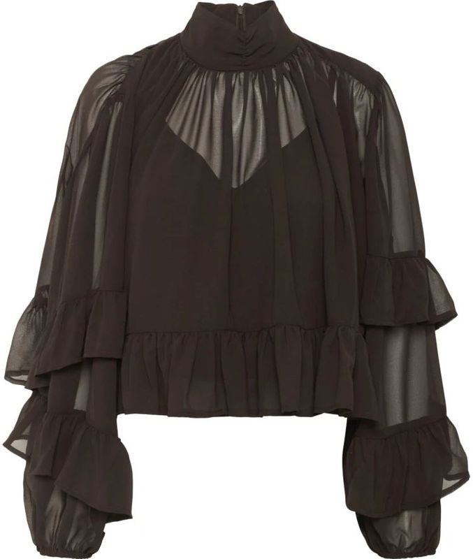 Blouseshirt met volants, model 'mio'