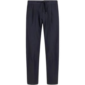 Herno, Dames, Broeken, Blauw, Maat: S Leer,