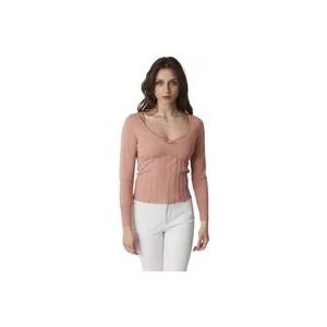 Pinko Viscose Beachvolley Shirt , Beige , Dames , Maat: L