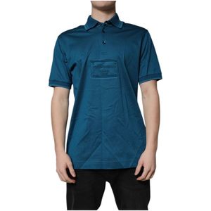 Dolce & Gabbana, Heren, Tops, Blauw, Maat: XL Katoen,