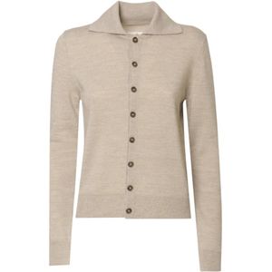 MM6 Maison Margiela, Dames, Truien, Beige, Maat: M Wol,
