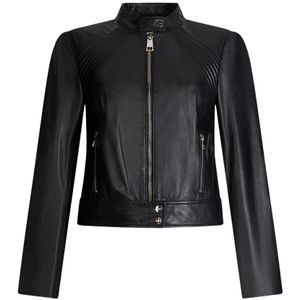 Liu Jo, Dames, Jassen, Zwart, Maat: XS Leer,