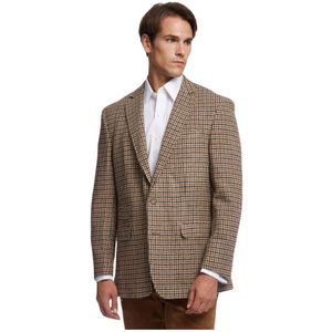 Brooks Brothers, Heren, Jassen, Bruin, Maat: 3XL Wol,