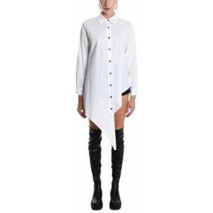 La Haine Inside Us, Dames, Blouses & Shirts, Wit, Maat: S Katoen,