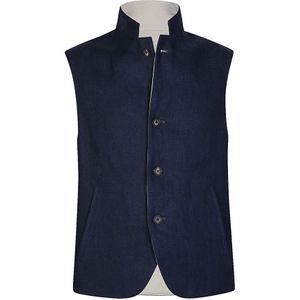 Eleventy, Heren, Jassen, Blauw, Maat: S Zijde,