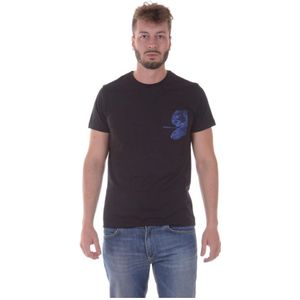 Versace Jeans Couture, Heren, Tops, Zwart, Maat: L Katoen,