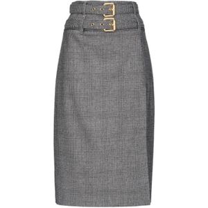Pinko, Dames, Rokken, Grijs, Maat: M Wol,