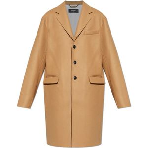 Dsquared2, Heren, Mantels, Bruin, Maat: XS Wol,