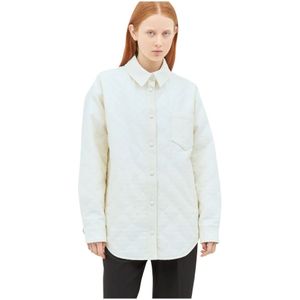 Gucci, Dames, Jassen, Wit, Maat: 2XS Katoen,