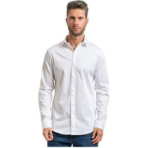Armani Exchange, Heren, Overhemden, Wit, Maat: M Katoen,