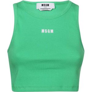 Msgm, Dames, Tops, Groen, Maat: XS Katoen,