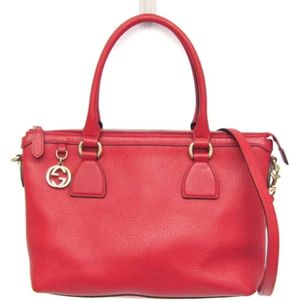 Gucci Vintage, Dames, Pre-owned, Rood, Maat: ONE Size Leer,