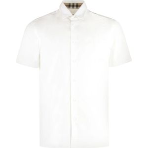 Burberry, Heren, Overhemden, Wit, Maat: S Katoen,