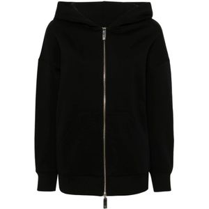 Max Mara, Dames, Sweatshirts & Hoodies, Zwart, Maat: 3XS Katoen,