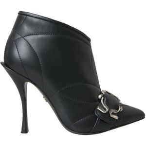 Dolce & Gabbana, Dames, Schoenen, Zwart, Maat: 36 EU Leer,