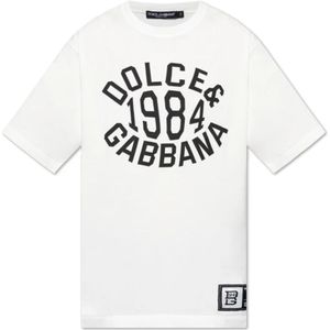 Dolce & Gabbana, Heren, Tops, Wit, Maat: S Katoen,