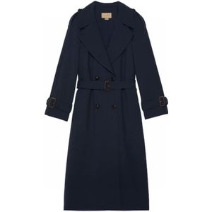 Gucci, Dames, Mantels, Blauw, Maat: XS Wol,