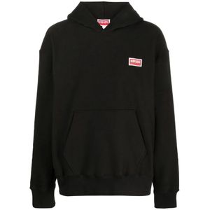 Kenzo, Heren, Sweatshirts & Hoodies, Zwart, Maat: S Katoen,