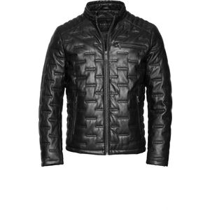 Bugatti - Gewatteerd Leren Jack - Zwart - Heren