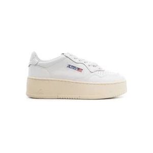 Autry Lage Witte Platform Sneakers , White , Heren , Maat: 40 EU