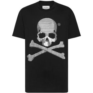 Philipp Plein, Heren, Tops, Zwart, Maat: 2XL Katoen,