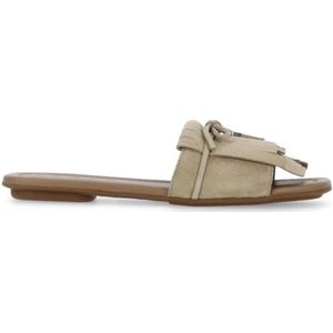Hogan, Dames, Schoenen, Beige, Maat: 38 EU Suède,