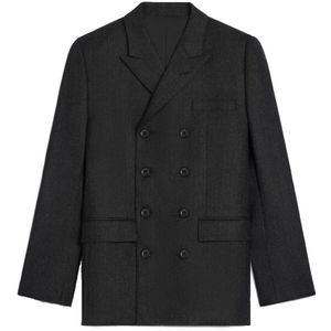 Celine - Grijze Wollen Blazer Jas - Heren - Double-breasted - AW 24
