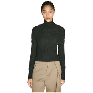 MM6 Maison Margiela, Dames, Truien, Grijs, Maat: XS Wol,