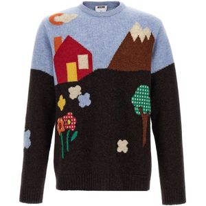 Moschino, Heren, Truien, Veelkleurig, Maat: L Wol,