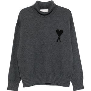 Ami Paris, Heren, Truien, Grijs, Maat: 3XL Wol,