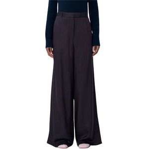 Dries Van Noten, Dames, Broeken, Bruin, Maat: L Leer,